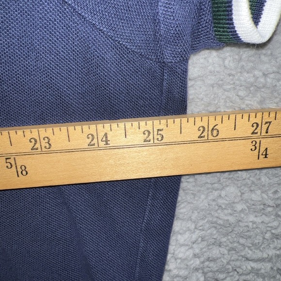 Polo Ralph Lauren Shirt Men's XXL 2XL Blue/Big Pony Rose Patch Embroider *Rare - Picture 7 of 8